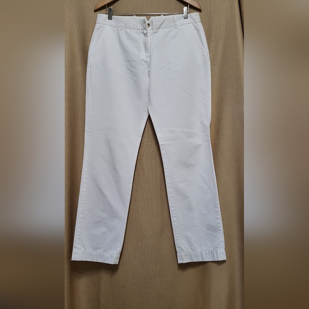 Lacoste Golf White Straight Leg Pants